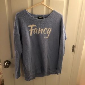 Express fancy blue sweater